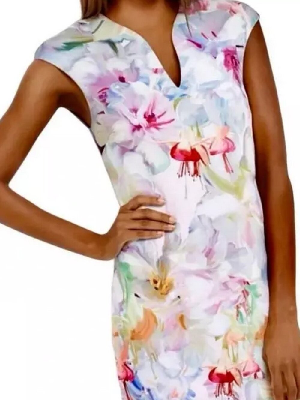 Ted Baker Bathany Hanging Gardens Floral Midi Sheath Dress 2 - Picture 2 of 8